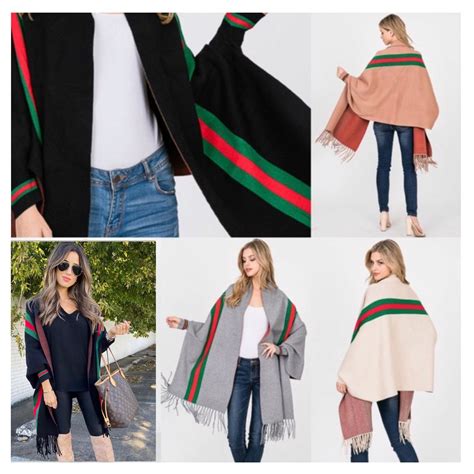 gucci poncho|how to wear gucci shawl.